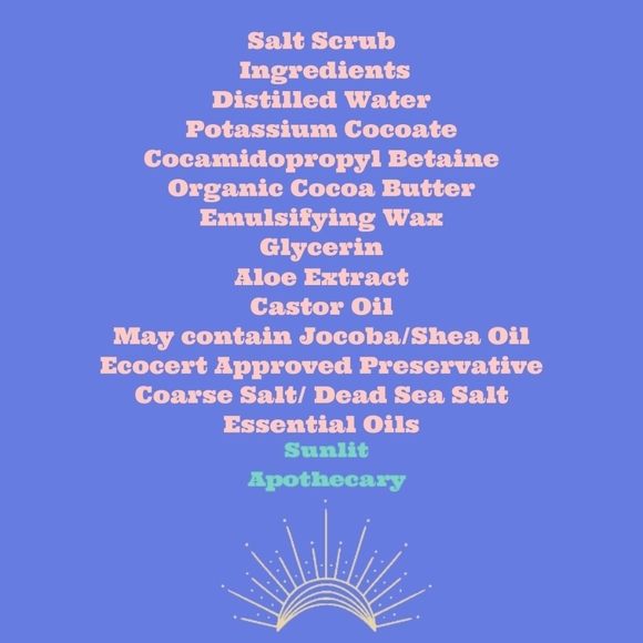 Limited Edition Set Sunlit Apothecary handmade beauty Salt scrub and shave cream - Picture 6 of 6